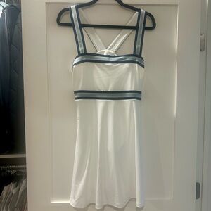 Lou & Grey White and Blue Trim Athletic Dress
